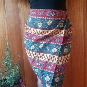 Vintage Sun Flower Wrap Skirt